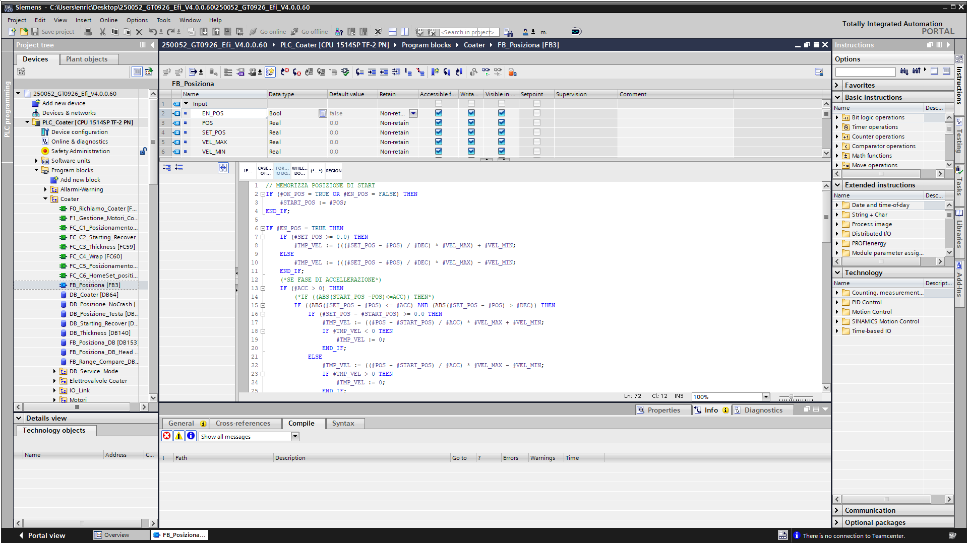 Programmazione PLC Siemens TIA Portal RB Technologies 1