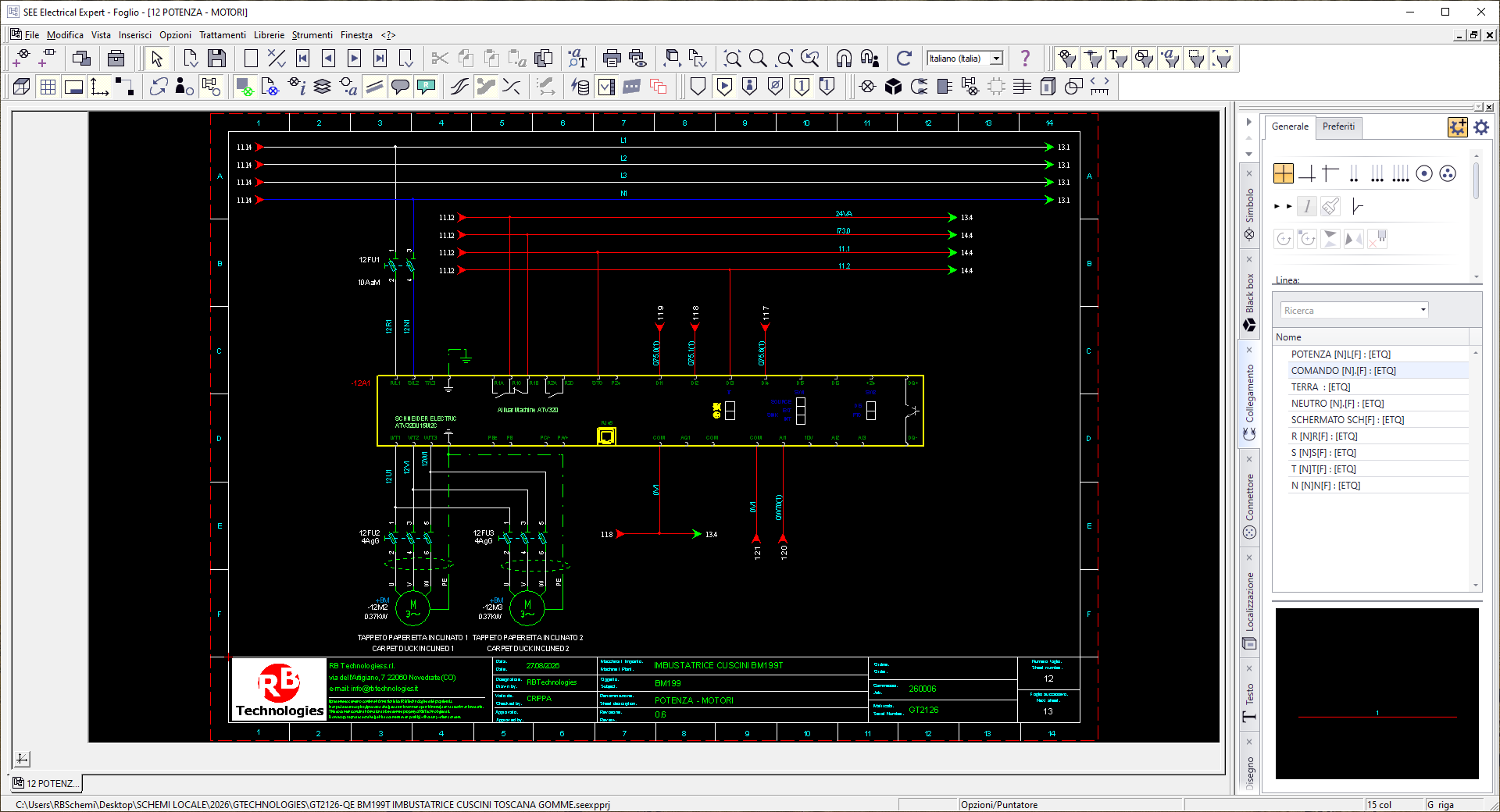 Progettazione CAD elettrica RB Technologies 1