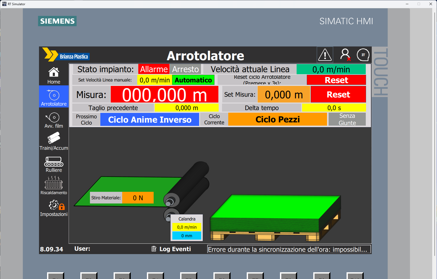 Interfaccia HMI industriale RB Technologies 1
