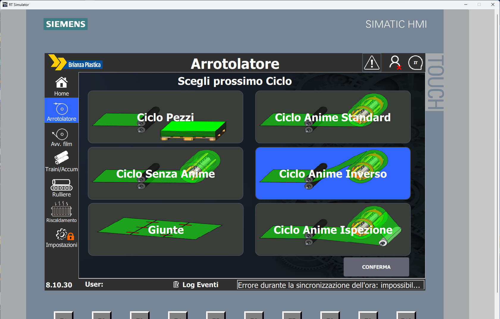 Interfaccia HMI industriale RB Technologies 2