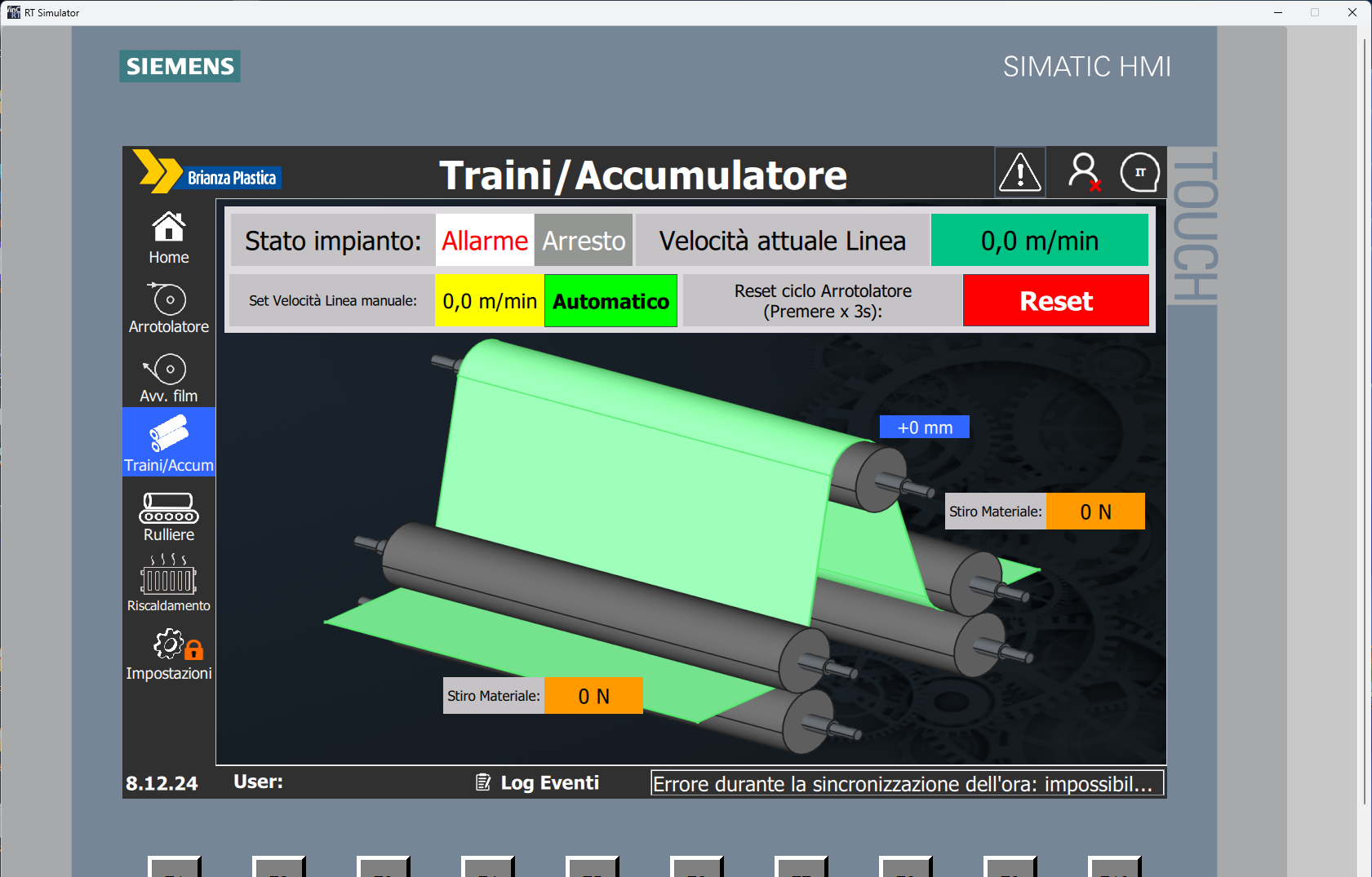 Interfaccia HMI industriale RB Technologies 4